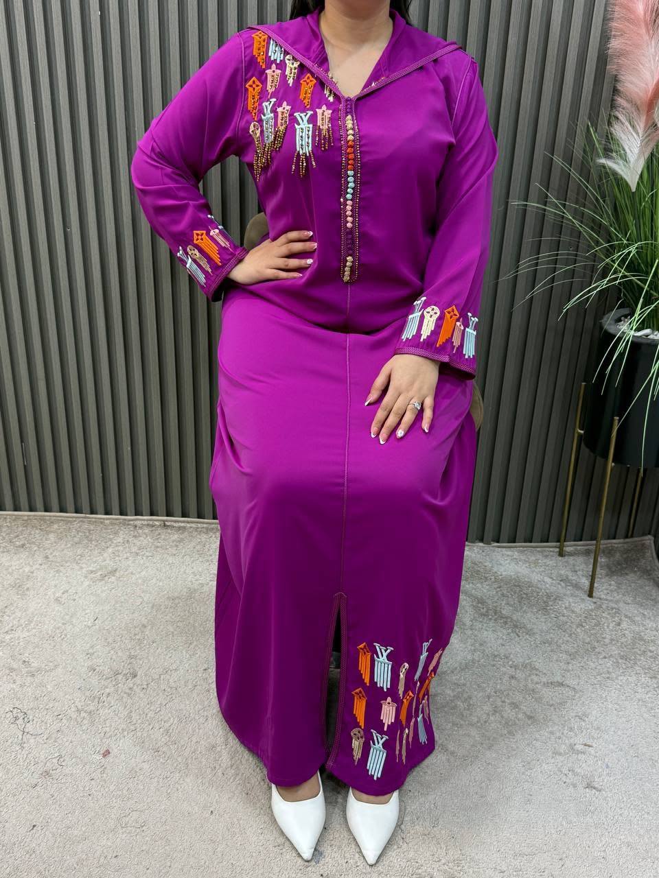 Robe longue brodée — photo 6